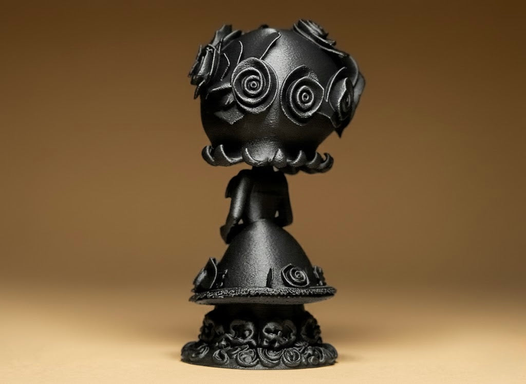 Dia de los Muertos Doll on Stand, Red Doll