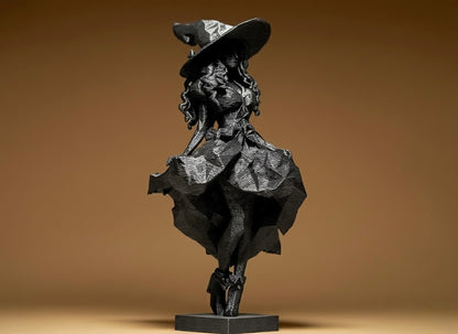 Playful Witch - Geometric Figurine