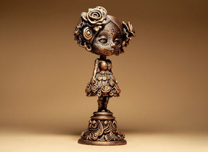 Dia de los Muertos Doll on Stand