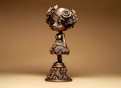 Dia de los Muertos Doll on Stand