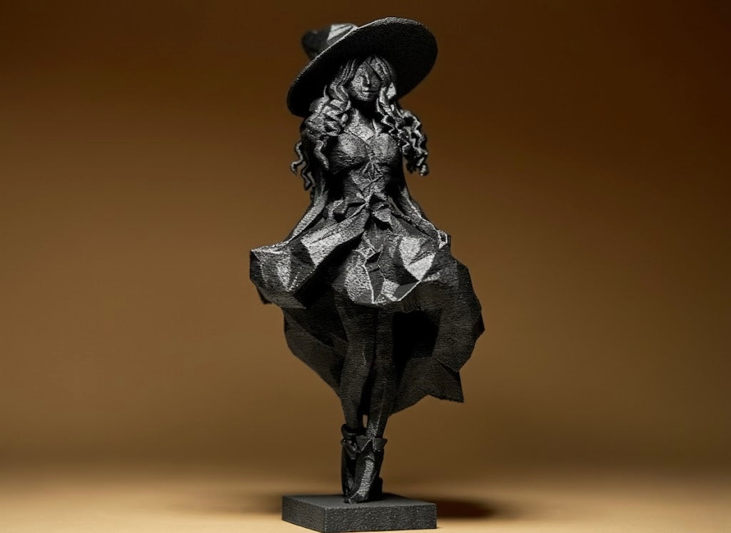 Playful Witch - Geometric Figurine
