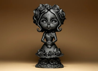 Dia de los Muertos Doll on Stand, Red Doll