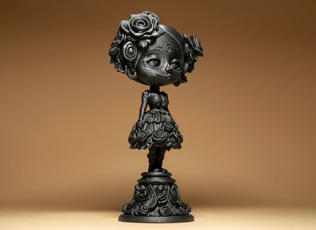 Dia de los Muertos Doll on Stand