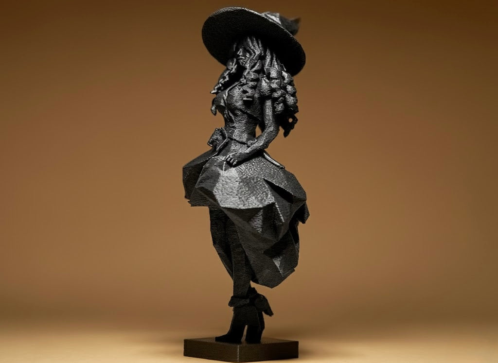 Playful Witch - Geometric Figurine