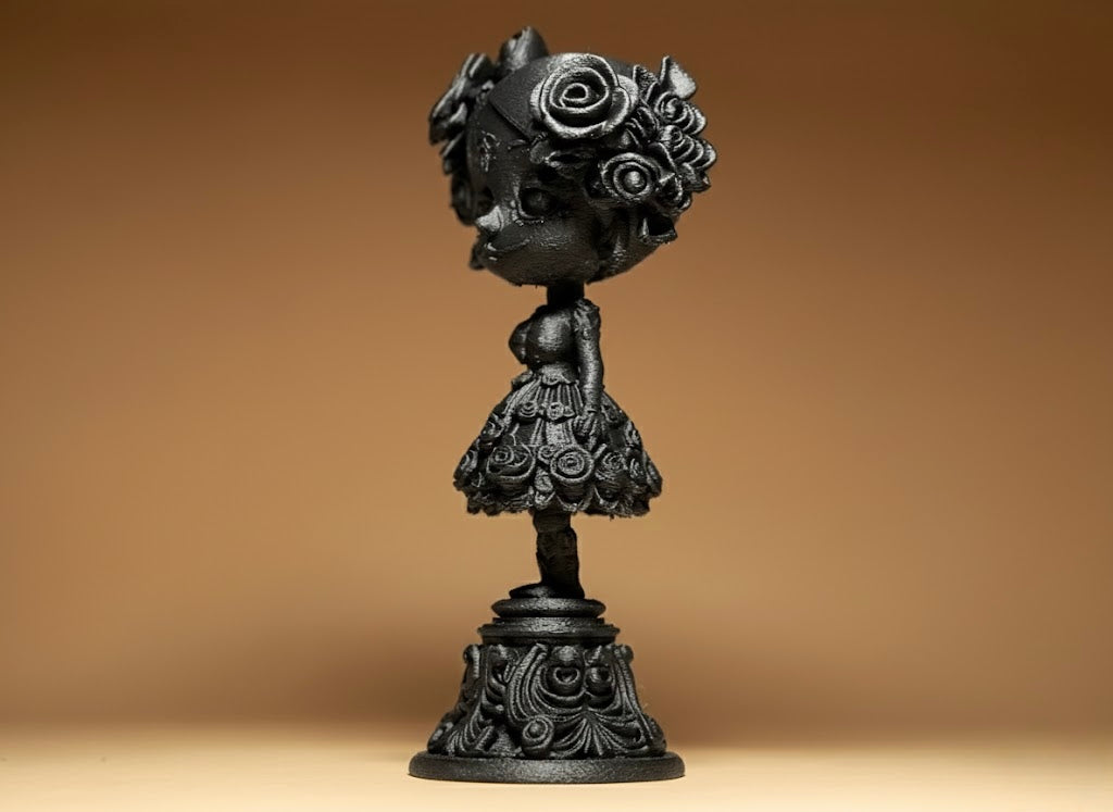 Dia de los Muertos Doll on Stand