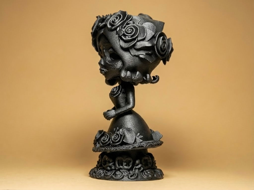 Dia de los Muertos Doll on Stand, Red Doll