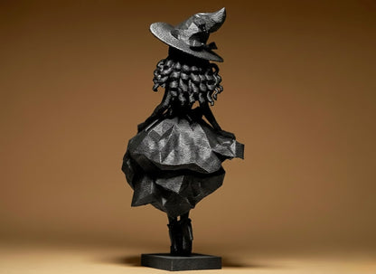 Playful Witch - Geometric Figurine